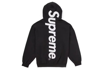 Supreme Satin Applique Hooded Sweatshirt FW24 Black Supreme