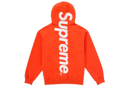 Supreme Satin Applique Hooded Sweatshirt FW24 Bright Orange Supreme