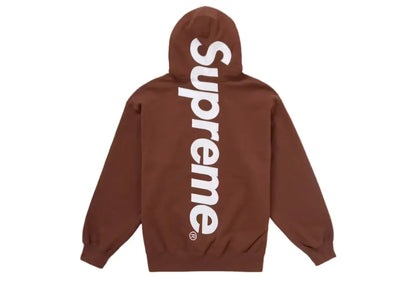 Supreme Satin Applique Hooded Sweatshirt FW24 Brown Supreme