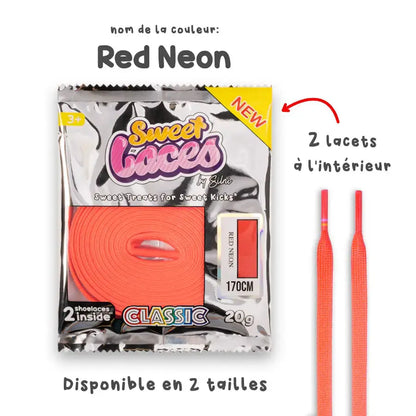 Sweetlaces Classic: Red Neon VOSneakers
