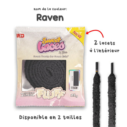Sweetlaces Fluff: Raven VOSneakers