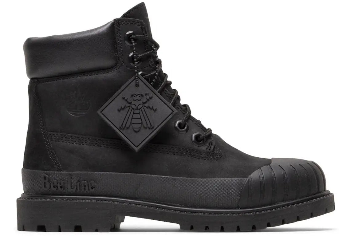 Timberland 6" Boot Premium Bee Line Rubber Toe WP Black Nubuck (Women's) Timberland