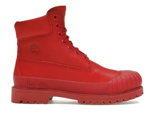 Timberland 6" Boot Premium Bee Line Rubber Toe WP Red Nubuck Timberland