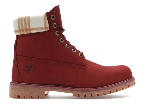Timberland 6" Heritage Waterproof Boot Dark Red Plaid Timberland