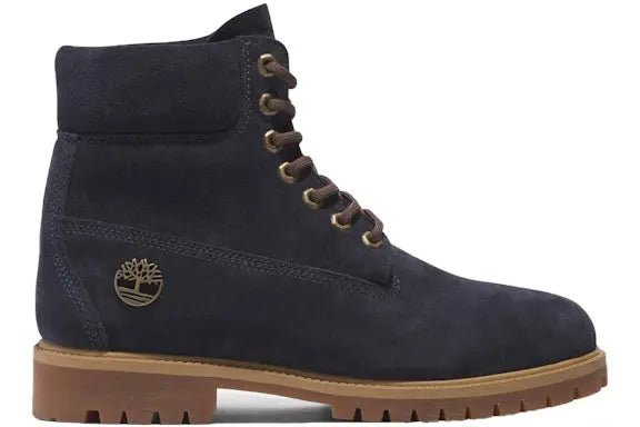 Timberland Heritage 6 Inch Lace Up Waterproof Dark Blue Suede Timberland