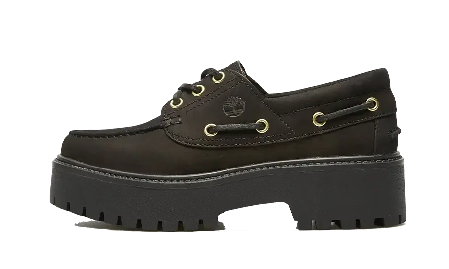 Timberland Stone Street Boat Shoe Black Timberland