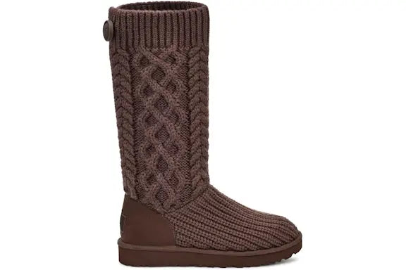 UGG Classic Cardi Cabled Knit Boot Burnt Cedar (Women's) UGG