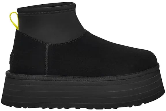 UGG Classic Mini Dipper Boot Black Yellow (Women's) UGG