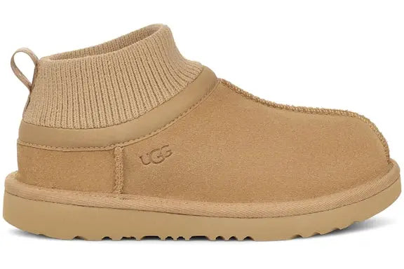 UGG Classic Ultra Stretch Cuff Slipper Mustard Seed (Kids) UGG