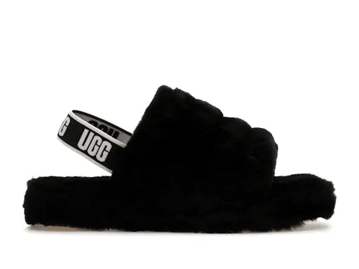 UGG Fluff Yeah Slide Black (Kids) UGG