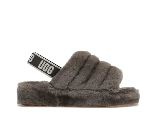 UGG Fluff Yeah Slide Charcoal (Women's) UGG