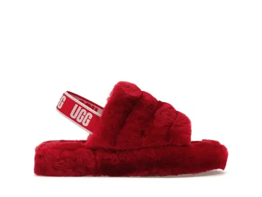 UGG Fluff Yeah Slide Ribbon Red (Kids) UGG