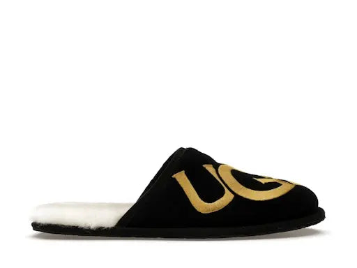 UGG Scuff Logo Slipper Black Gold UGG