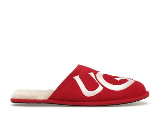UGG Scuff Logo Slipper Samba Red Cream UGG