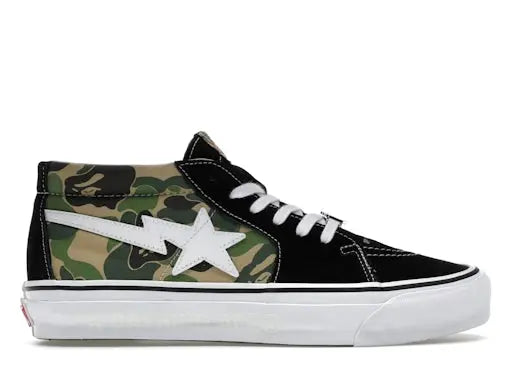 Vans LX Sk 8-Mid Bape ABC Camo Black Green Vans