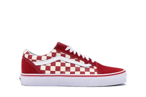 Vans Old Skool Checkerboard Racing Red Vans