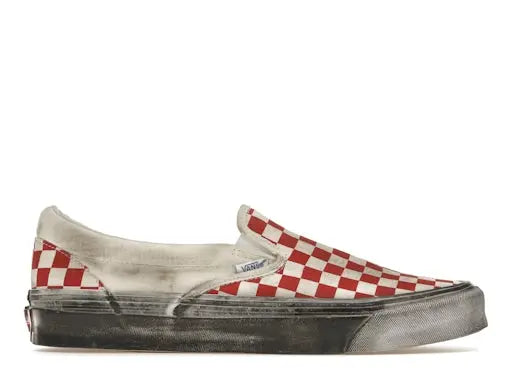 Vans Vault UA OG Classic Slip-On LXStressed Red Checkerboard Vans