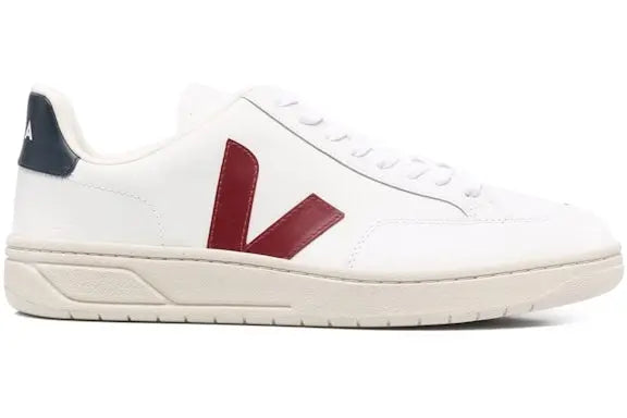 Veja V-12 Leather White Marsala Nautica Veja