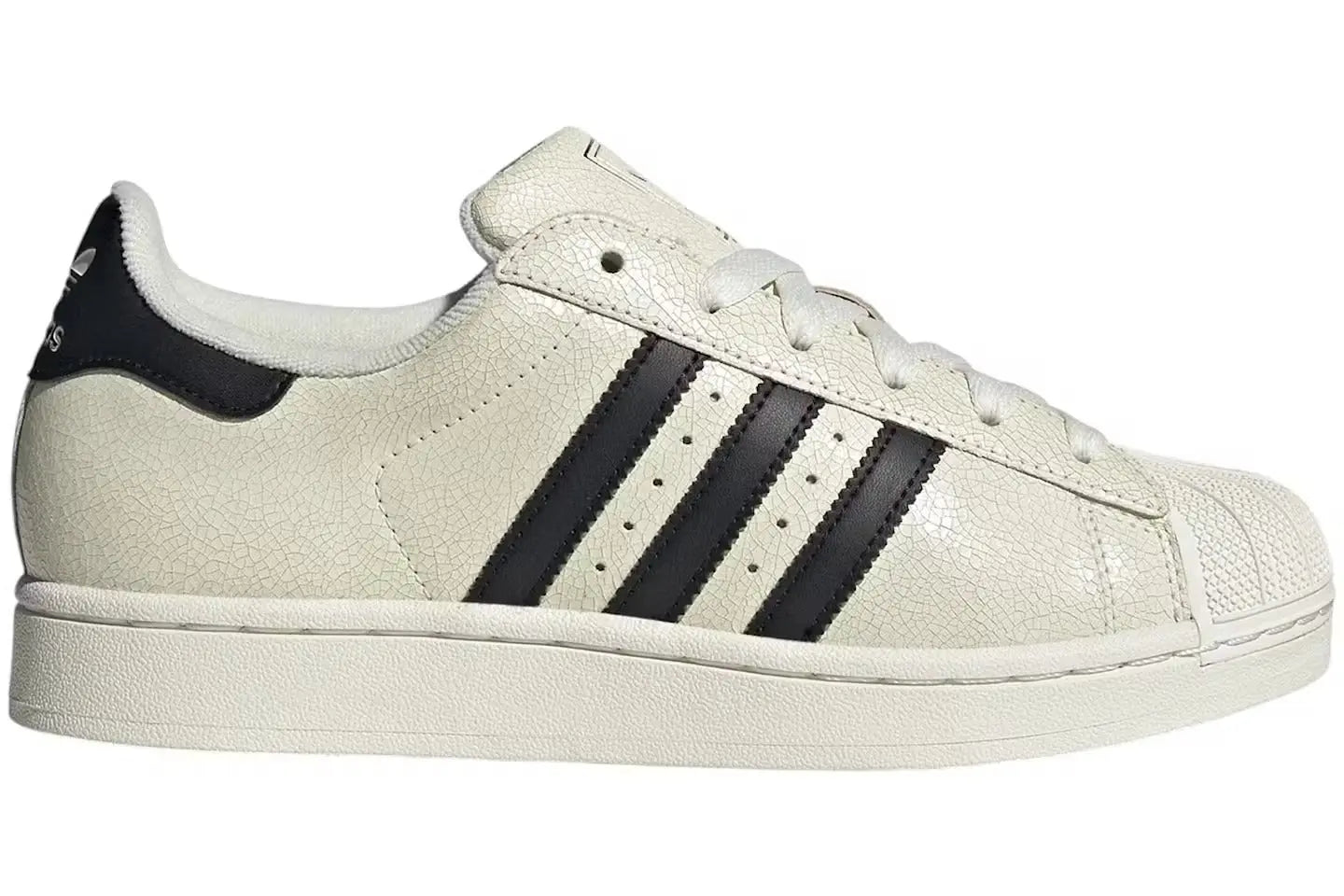 adidas Superstar II Off White Black Cracked Leather (Women's) VOSneakers