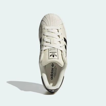adidas Superstar II Off White Black Cracked Leather (Women's) VOSneakers