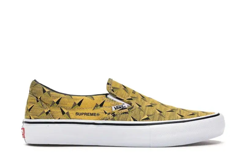 Vans Slip-On Supreme Diamond Plate Yellow - VOSneakers