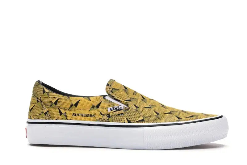 Vans Slip-On Supreme Diamond Plate Yellow - VOSneakers