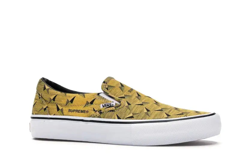 Vans Slip-On Supreme Diamond Plate Yellow - VOSneakers