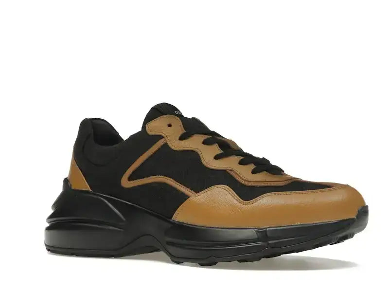 Gucci Rhyton Sneaker Maxi GG Supreme Black Khaki Beige - VOSneakers