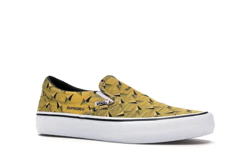 Vans Slip-On Supreme Diamond Plate Yellow - VOSneakers