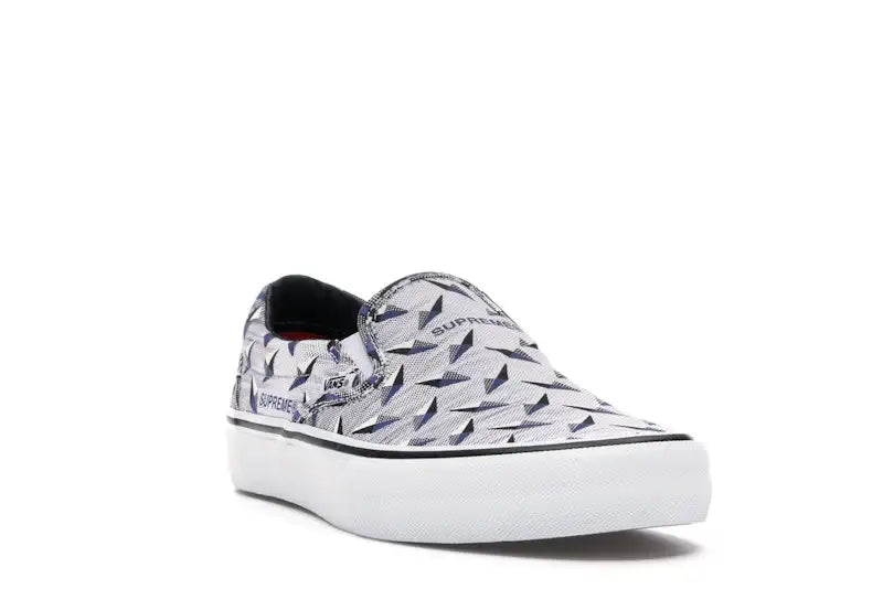Vans Slip-On Supreme Diamond Plate White - VOSneakers