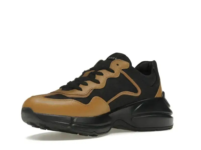 Gucci Rhyton Sneaker Maxi GG Supreme Black Khaki Beige - VOSneakers