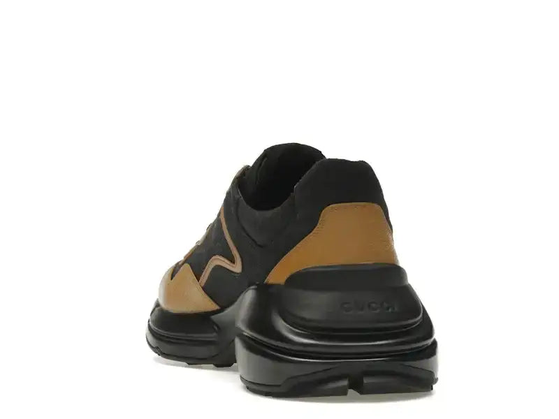 Gucci Rhyton Sneaker Maxi GG Supreme Black Khaki Beige - VOSneakers