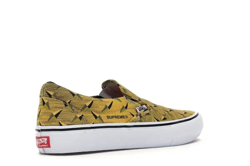 Vans Slip-On Supreme Diamond Plate Yellow - VOSneakers